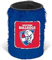 Western Bulldogs AFL Footy Fluffy Can Cooler Stubby Holder