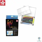 Sakura Koi Watercolour Pocket Field Sketch Box | 48 Colours Travel Set XNCW-48N