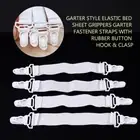 bed sheet fasteners 4x Bed Sheets Gripper Straps Elastic Garter Fastener with