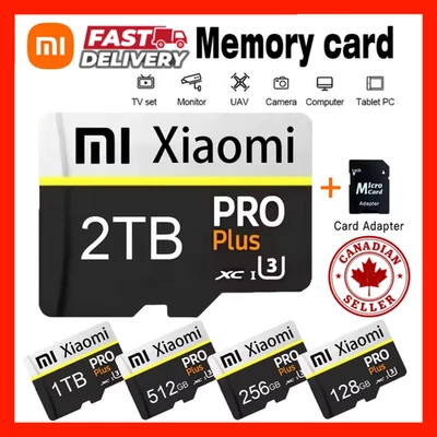 2TB 1TB 512GB Micro SD Memory Card TF Card U3 High Speed Phone Camera PC Mac