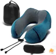 Memory Foam Neck Pillow, 360-Degree Head Support Lightweight Comfortable Travel