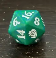 Green 20-sided TRUE RANDOM Die / Dice (19 mm) MTG Battle For Baldur’s Gate