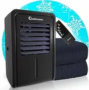Adamson B10 Bed Cooling System - TWIN 75” L x 39” W - 100% Cotton Mattress Cooling Bed Pad for Night Sweats - Water Bed Cooler Ideal for Hot Sleepers - 5-Year Assurance - Navy Blue
