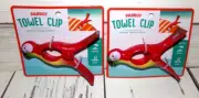 2 Windproof Parrot Beach Towel Clip Drying Clamp Towel Holder Boca Chip Bags