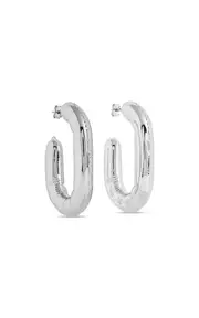 [Rabanne] Silver-Tone Hoop Earrings