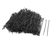 1000 Pcs Self Locking Electric Wire Cable Zip Ties Black 2mm x 100mm