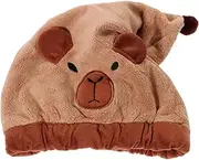 Baluue Hair Towel Wrap for Women, Cartoon Animals Capybara Pattern Microfiber Soft Absorbent Fast Drying Towels for Curly Long Wet Hair