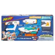 Nerf Modulus Tri-Strike Dart Blaster Mega Missile 3 Way Shoot Long Toy Gun Elite