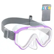 Kids-Goggles with Nose Cover, Diving Mask Elastic Fabric Strap Anti Fog Anti