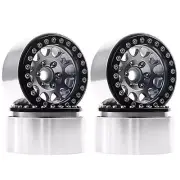 RC Rims 4pcs 1.9 Inch Beadlock RC Wheel Rim Set Wheel Hub for 1:10 RC Crawler Ax