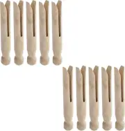 Wood Clothespins,10 PCS round Wooden Old Fashioned Traditional Clothes Pegs