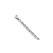 Solid 14K White Gold 8 inch 4.6mm Hand Polished Fancy Link with Fancy Lobster Clasp Bracelet