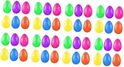 Perfk Fillable Easter Eggs Easter Basket Stuffers Portable Assorted Colors Gift Goodie Bag Fillers Empty Easter Eggs for DIY Crafts, 48 Pack