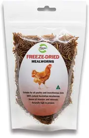 Freeze-Dried 70 gram Mealworms for Birds, Poultry & Chickens (Pisces)
