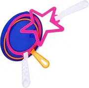 UPKOCH 4Pcs Colorful Big Bubble Wands Set Outdoor Bubble Maker for Fun Parties Present for Birthday Create Rainbow Bubbles for Playtime Activities