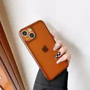 Case for iPhone 13 6.1 inch | Clear Soft Silicone Bumper Protective Retro Brown