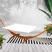Double Hammock with Wooden Stand
