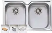 Oliveri Diaz Double Bowl Inset Sink DZ163
