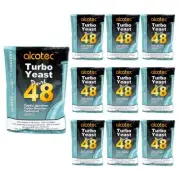 10 x ALCOTEC 48 HOUR TURBO SUPER YEAST - Home Brew Spirit 25 Litres In 48 Hours