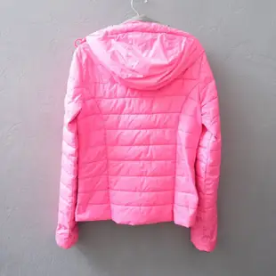 英國【SUPERDRY極度乾燥】螢光粉紅色連帽鋪棉外套XS