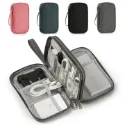 Travel Portable Digital Product Storage Bag USB Data Cable Organizer Earphone Charging Box Bag Double Layer Handheld Dat