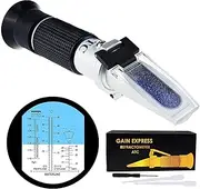 5-in-1 Automotive Battery Antifreeze Refractometer ATC for Specific Gravity, Ethylene Propylene Glycol System & Windshield Screenwash Fluid, Freezing Point Measurement Tester Meter Coolant Condition