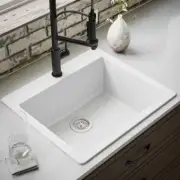 Karran Undermount Kitchen Sink 25 in White