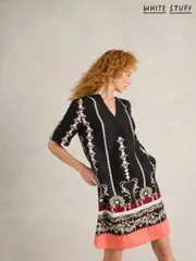 White Stuff Black June 100% Linen Dress (F13809) | $182