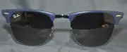 Ray Ban Clubmaster Light Ray Polished Blue Frames Grey Lenses RB8056 165/8G