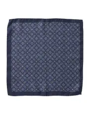 [Dom Bagnato] Triplicare Foulard Silk Pochette in Navy
