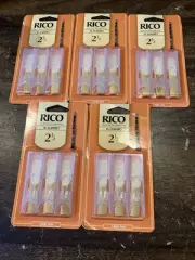 Rico Bb Clarinet # 2 1/2 Strength 3 Reed Pack RCA0325 New Set Of 5 (15 Total)