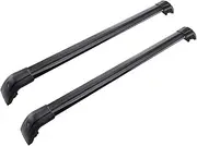 2PCS Cross Bar Compatible for Chevrole Tahoe 2021-2024 Roof Rail Rack Lockable Cargo Carrier Crossbars Kayak Bar Baggage(Black)
