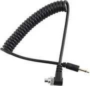 Camera Flash Sync Cable Coiled Wire with Screw Locks, Integrated Camera Flashing and Light, Suitable for Various Cameras and Flash Triggers