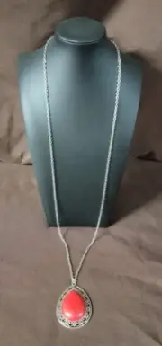 Full Frontier Red Paparazzi Necklace And Earrings