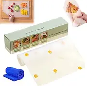 Disposable Cutting Board Mat, POE Disposable Cutting Mat, Collapsible Cutting Board Sheet with Built-in Crease, Replaceable Flexible Plastic Cutting Mat for Kitchen and Traveling (Orange)