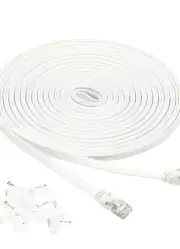 30ft AmazonBasics Flat Cat 7 Ethernet Patch cable w/ nails