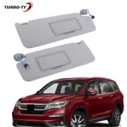 Sun Visor Left Right Pair Gray For 2017-21 Honda Pilot/Ridgeline W/Lights Mirror (for: Honda)