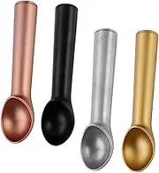 GRADENEVE 4pcs Portable Ice Cream Scoops Non Stick Dessert Spoon for Melons and Fruits Lightweight for Ice Cream Lovers and Parties