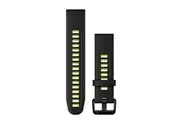 Garmin Fenix 7S Pro 20mm QuickFit Silicone Replacement Black Electric Lime