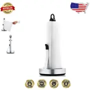Minimalist Countertop Paper Towel Holder in Silver & Black for Modern Kitchens