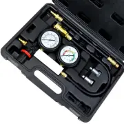 Cylinder Leak Down Tester Kit, Professional Dual Pressure Gauges Engine Compr...