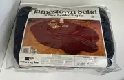 Vintage Jamestown Solid 3 Piece Braided Nylon Rug Set Rag Robin Area 60x90 18x30