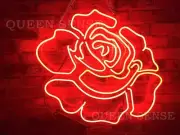 Red Rose Flower Acrylic Neon Sign 20"x16" Lamp Light Artwork Beer Business LY