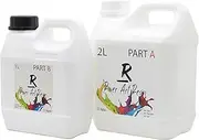 River Art Resin Deep Pour Epoxy Kit, 3L Total, 2:1 Ratio, 2-3 cm Pour Depth, Ultra-Clear