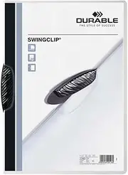 Durable Swing Clip Document File A4 30 Sheet Cap, Black, (226001)