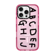 iPhone 16 Pro Impact Case MagSafe Compatible INAP ALPHABET BLACK