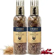 SWOSH Ayurvedic Herbal Hair Oil Mix 2 Combo Bottle with Herbal Mix for Healthy Hair Growth Packed with Goodeness of Ayurvedic Natural Dried Herbs For Oil Infusion Made In India Pack of 2(1 pack = 0.35 Oz/10 gm)