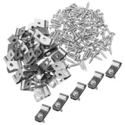 100 Pcs Clamps Metal Livestock Fence Post Clips Installation Tools