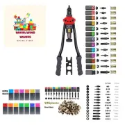 16”Hand Rivet Nut Tool,Professional Rivet Nut Setter Kit with 13 Mandrels（M3 ...