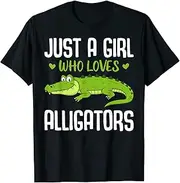 [VidiAmazing] Funny Alligator Girls Kids Women Reptile Gator Lover T-Shirt ds630 T-Shirt